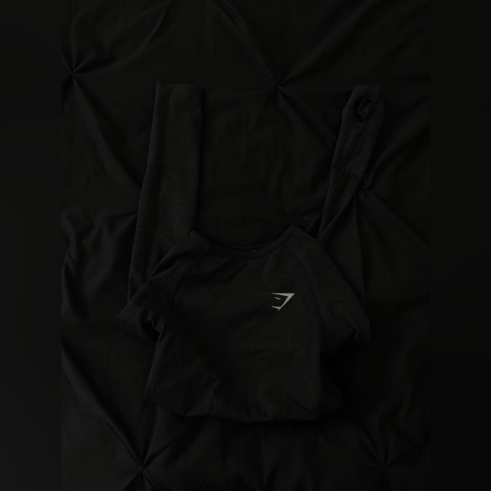 Gymshark Black VitalSeamless 2.0 crop top Longsleeve